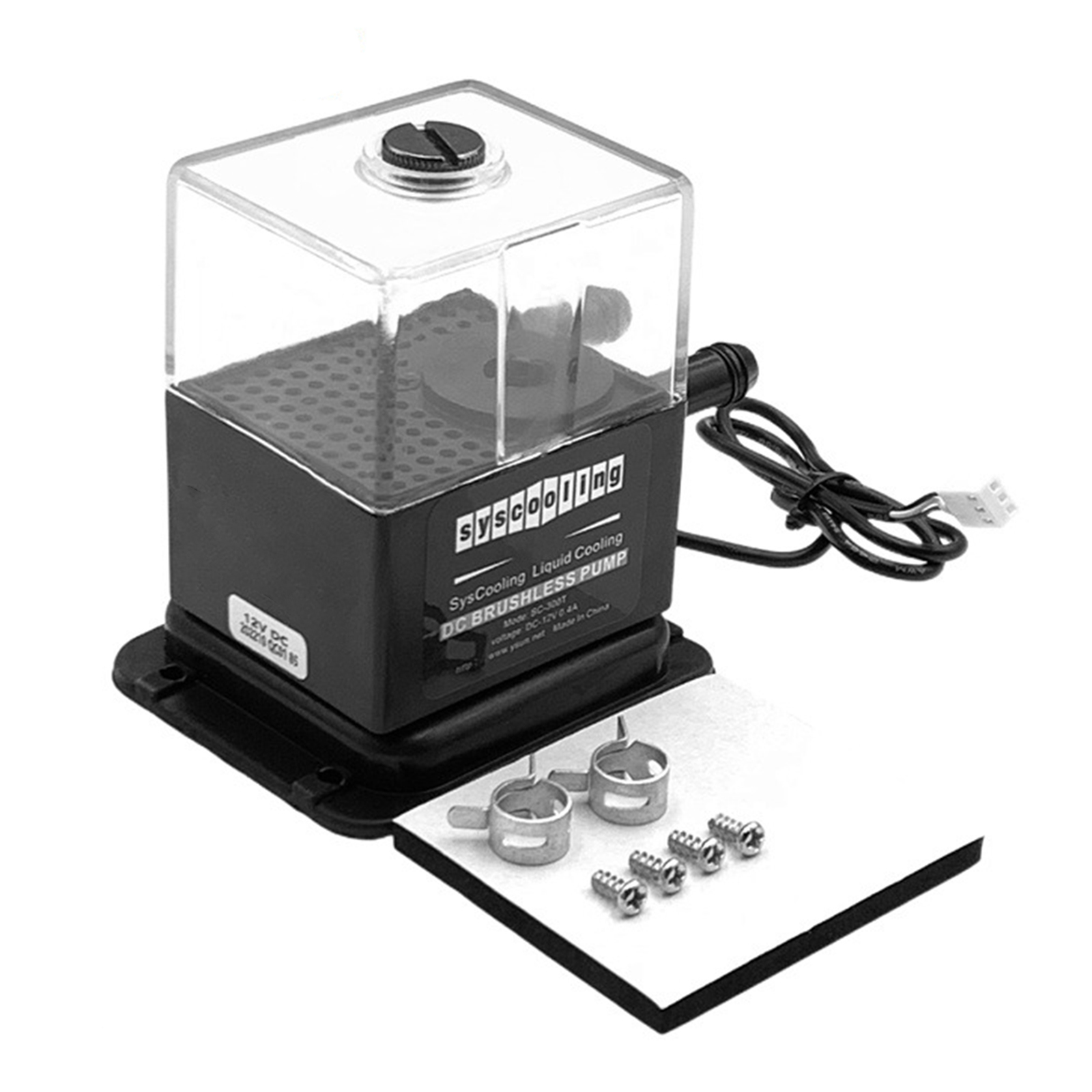 SC-300T DC12V 4W Ultra-quiet Water Pump Tank for PC CPU Liquid Cooling System