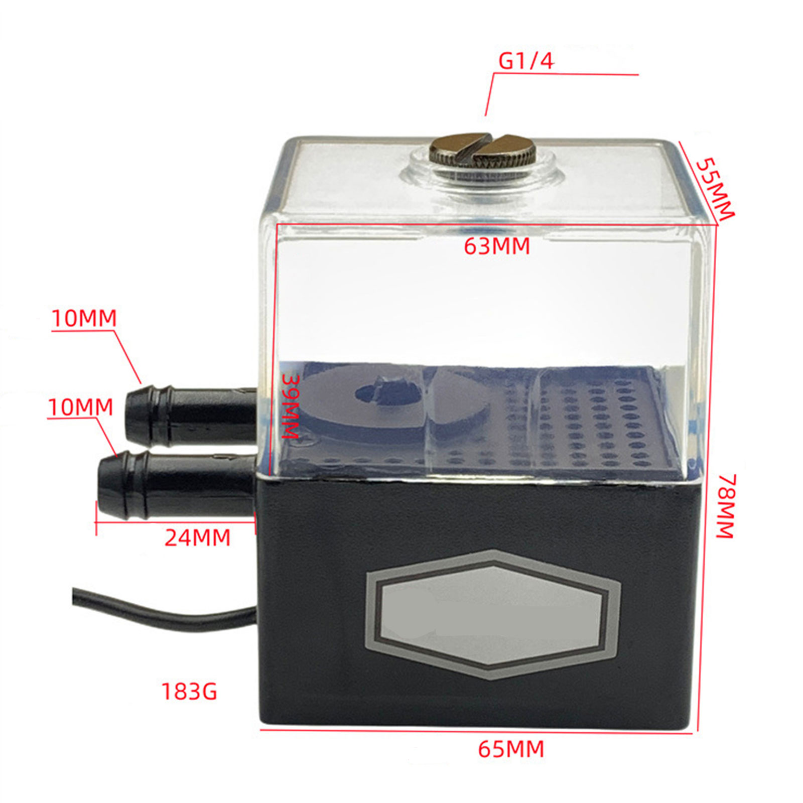 SC-300T DC12V 4W Ultra-quiet Water Pump Tank for PC CPU Liquid Cooling System