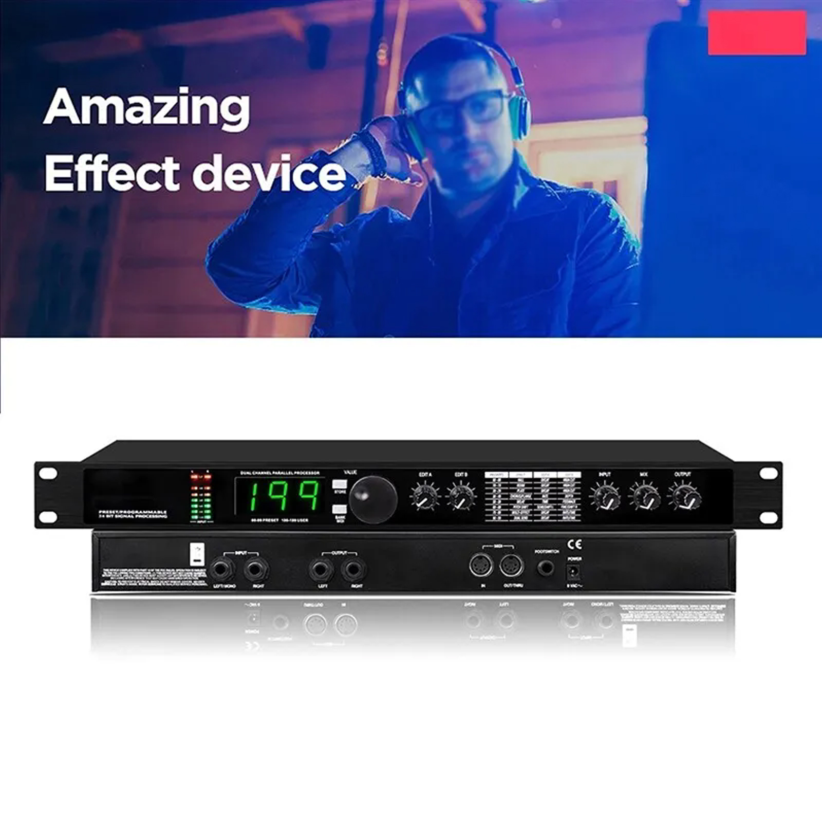 Processeur D'effets Réverb BOOST DSP2000 MkII - 24 Bit Ultra Haute Résolution - Neuf